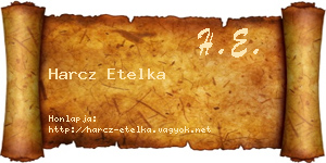 Harcz Etelka névjegykártya